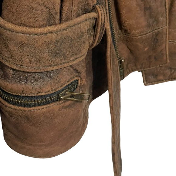 RARE UNISEX VTG AVIREX LTD FLIGHT LEATHER JACKET HI SPEED LOW LEVEL FLIGHT - Picture 7 of 16